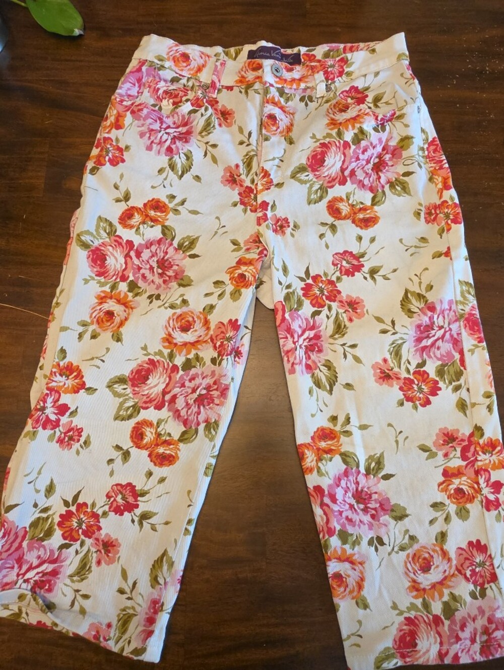Gloria Vanderbilt Amanda High-Rise Floral Capri Pants - Size 10